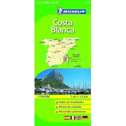 Costa Blanca Michelin ZOOM map 123 (Michelin Zo... by Michelin Sheet map, folded
