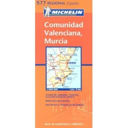 Comunidad Valenciana, Murcia: mapa de carreteras y tur... Sheet map, folded Book