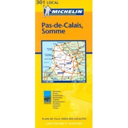 Michelin Map 301 Local Pas-de-Calais, Somme Sheet map, folded Book