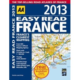 AA Easy Read France 2013 (Road Atlas) by AA Publishing Book