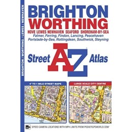 Brighton and Worthing Street Atlas by Geographers A-Z Map Company Paperback The