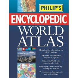 Philips Encyclopedic World Atlas: A-Z country by country Hardback Book The
