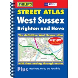 Philips Street Atlas West Sussex (Philips Street Atlases) Spiral bound Book